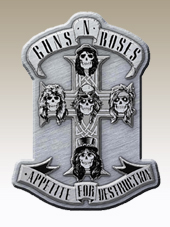 Guns N Roses - Cross Metal Pin (4x2,5Cm)