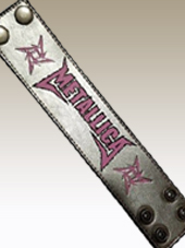 Metallica - Pink Leather Wristband (23x5Cm)